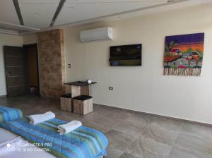 A television and/or entertainment centre at pyramids view suite/vista piramidi