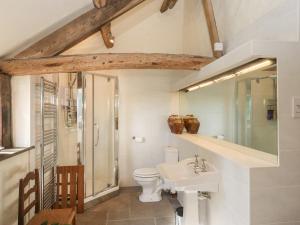 ein Badezimmer mit Waschbecken und Toilette in der Unterkunft The Byre in Bideford