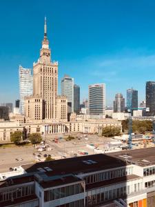 Výhľad na mesto Varšava alebo výhľad na mesto priamo z apartmánu