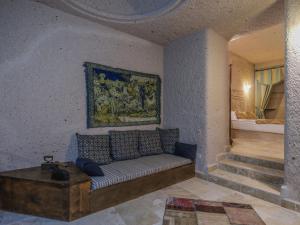 Posezení v ubytování Kalsedon Cave Suites