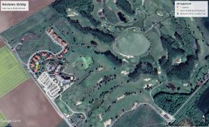 an overhead view of a park with a map at Best Golf-Birdland Apartman in Bük