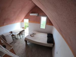 Postel nebo postele na pokoji v ubytování Heredot's house