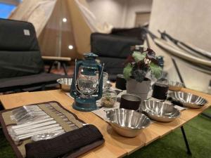 TOCORO. Mt.Fuji Station HOSTEL Kawaguchiko的休息区