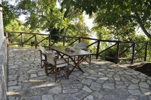 A balcony or terrace at Villa Katia with Sea view, Pourion, Zagora