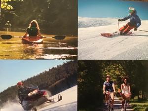 a collage of pictures of people on skis and snow at WELCOME Hikers, Bikers, boaters n trailers etc plenty of PRIVATE parking in Wilmington