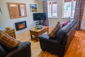 TV a/nebo společenská místnost v ubytování Birchbrae Highland Lodges