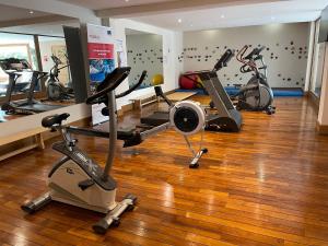 Fitness centrum a/nebo fitness zařízení v ubytování Garden apartment SPA&Pool