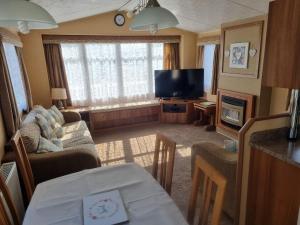 Μια τηλεόραση ή/και κέντρο ψυχαγωγίας στο 8 berth deluxe pg157 GOLDEN PALM CHAPEL ST LEONARDS PALM GROVE