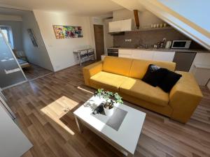 Kuchyň nebo kuchyňský kout v ubytování Apartmány Skryjova