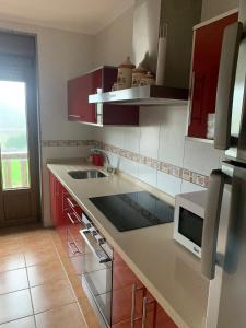 A kitchen or kitchenette at Alojamientos A Pedra