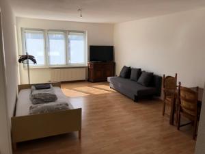 Ein Sitzbereich in der Unterkunft Monteurwohnung am Landgrafen
