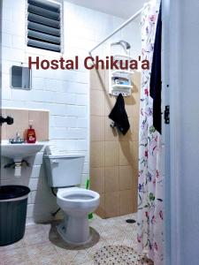 Vannituba majutusasutuses Hostal Chikuaa