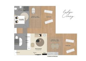 Půdorys ubytování Lodges de Camargue