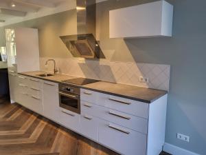 Kuchyň nebo kuchyňský kout v ubytování Boutique Hotel Huys van Leyden