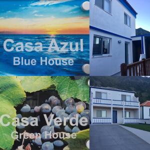 a collage of three pictures of a house at Alo Baía São Lourenço in Santa Bárbara