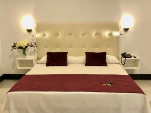 Postel nebo postele na pokoji v ubytování Hotel Océano Centro