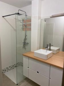 Koupelna v ubytování Joli appartement rénové à neuf