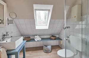 Koupelna v ubytování Gut Hohenstein - Platanenappartment