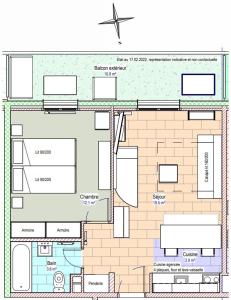 Plan de l'établissement Appartement Ancien Comté