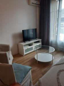 A television and/or entertainment centre at T2 entièrement équipé, proche toutes commodités