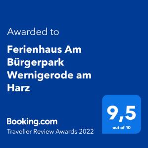 Galeriebild der Unterkunft Ferienhaus Am Bürgerpark Wernigerode am Harz in Wernigerode