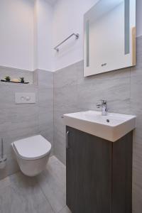 A bathroom at M Entire floor in a spacious house with pool