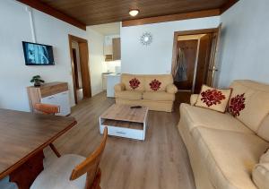 Televízia a/alebo spoločenská miestnosť v ubytovaní Appartements MAGLOV