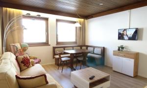 Televízia a/alebo spoločenská miestnosť v ubytovaní Appartements MAGLOV