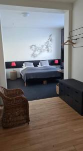 Postel nebo postele na pokoji v ubytování Volcano Hotel