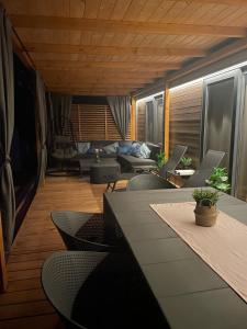 Posezení v ubytování Mobile Home Jana