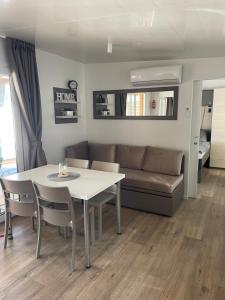 Kuchyň nebo kuchyňský kout v ubytování Mobile Home Jana