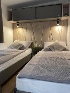 Postel nebo postele na pokoji v ubytování Mobile Home Jana
