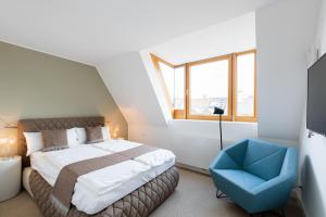 Cama ou camas em um quarto em Studiohouse Frankfurt