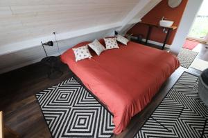 Säng eller sängar i ett rum på Chambre d'hôtes Boutteville