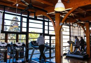 a group of people exercising on treadmills in a gym at Caribbean Village Agador - All inclusive in Agadir