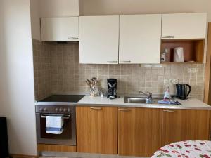 Kuchyňa alebo kuchynka v ubytovaní Bernadett Villa Apartman 2