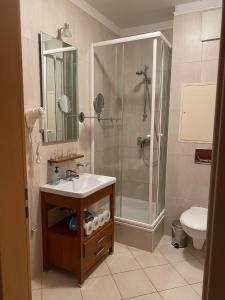 Koupelna v ubytování Bernadett Villa Apartman 2