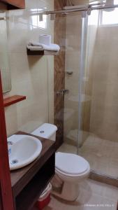 Koupelna v ubytování Hotel VIYAJE