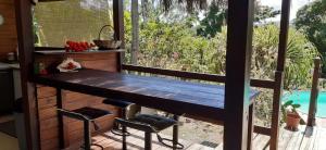 Rõdu või terrass majutusasutuses Le Chalet Tropical