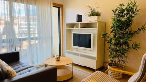 un salon avec un canapé et une télévision dans l'établissement Anadia Chic Apartment, à Funchal