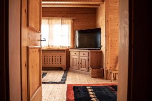 A television and/or entertainment centre at Ferienhaus Haus Gilfert