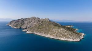 an island in the middle of the ocean at Aeginia 2 in Perdika