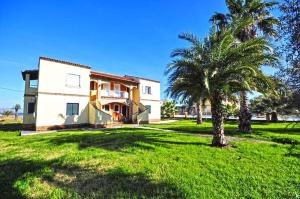 a house with a palm tree in the yard at Summer Desire in Kavos