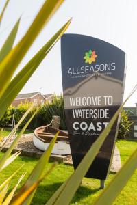 a sign for a welcome to watergate coast at Allseasons Hotel in Lowestoft