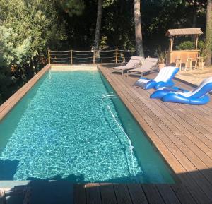 Bazén v ubytování Chambre d’hôtes Pyla sur Mer nebo v jeho okolí