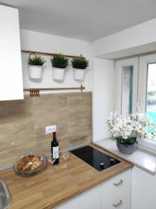 Kuchyňa alebo kuchynka v ubytovaní STONE HOUSE Lovric