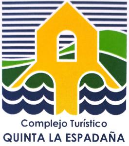 a logo of a house in the water at Complejo turístico Quinta La Espadaña in Bedriñana