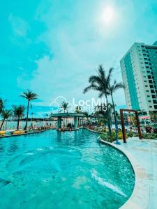 Bazén v ubytování Apartamento em Resort - Premium nebo v jeho okolí
