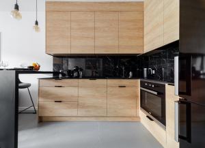 Kuchyňa alebo kuchynka v ubytovaní Portowa Przystań by Comfort Apartments