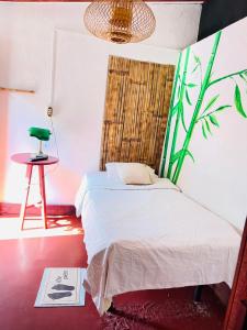 Hotel Casa Chapultepec客房内的一张或多张床位